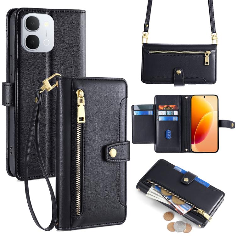 Sheep Texture Cross-body Zipper Wallet Leather Phone Case, For vivo V70 FE 5G, For vivo Y05 4G, For vivo Y500i 5G, For vivo S50 Pro mini 5G, For vivo S50 5G, For vivo X300 Pro 5G, For vivo X300 5G, For vivo Y31 5G 2025
