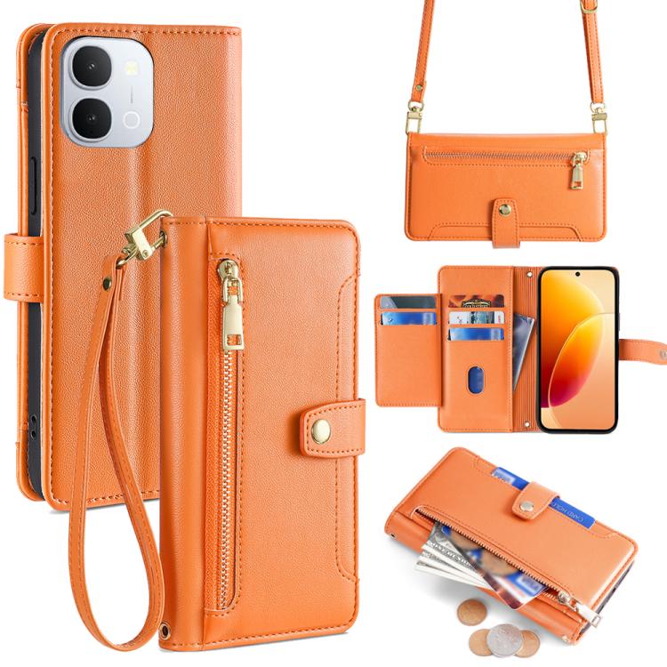 Sheep Texture Cross-body Zipper Wallet Leather Phone Case, For vivo V70 FE 5G, For vivo Y05 4G, For vivo Y500i 5G, For vivo S50 Pro mini 5G, For vivo S50 5G, For vivo X300 Pro 5G, For vivo X300 5G, For vivo Y31 5G 2025