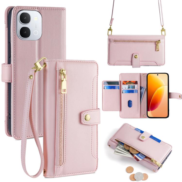 Sheep Texture Cross-body Zipper Wallet Leather Phone Case, For vivo V70 FE 5G, For vivo Y05 4G, For vivo Y500i 5G, For vivo S50 Pro mini 5G, For vivo S50 5G, For vivo X300 Pro 5G, For vivo X300 5G, For vivo Y31 5G 2025