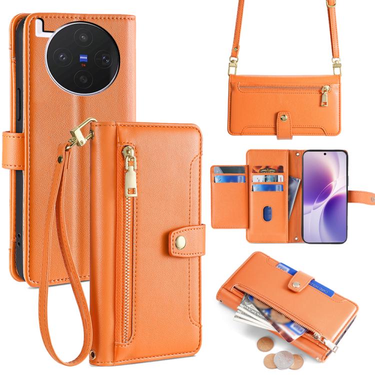 Sheep Texture Cross-body Zipper Wallet Leather Phone Case, For vivo X300s 5G, For vivo V70 FE 5G, For vivo Y05 4G, For vivo Y500i 5G, For vivo X300 Ultra 5G, For vivo S50 Pro mini 5G, For vivo S50 5G, For vivo X300 Pro 5G