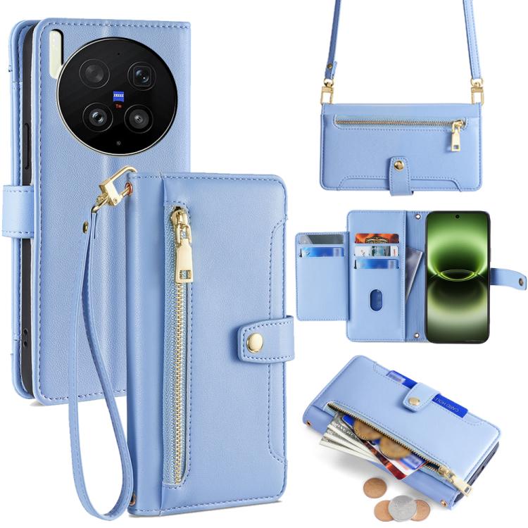 Sheep Texture Cross-body Zipper Wallet Leather Phone Case, For vivo X300s 5G, For vivo V70 FE 5G, For vivo Y05 4G, For vivo Y500i 5G, For vivo X300 Ultra 5G, For vivo S50 Pro mini 5G, For vivo S50 5G, For vivo X300 Pro 5G