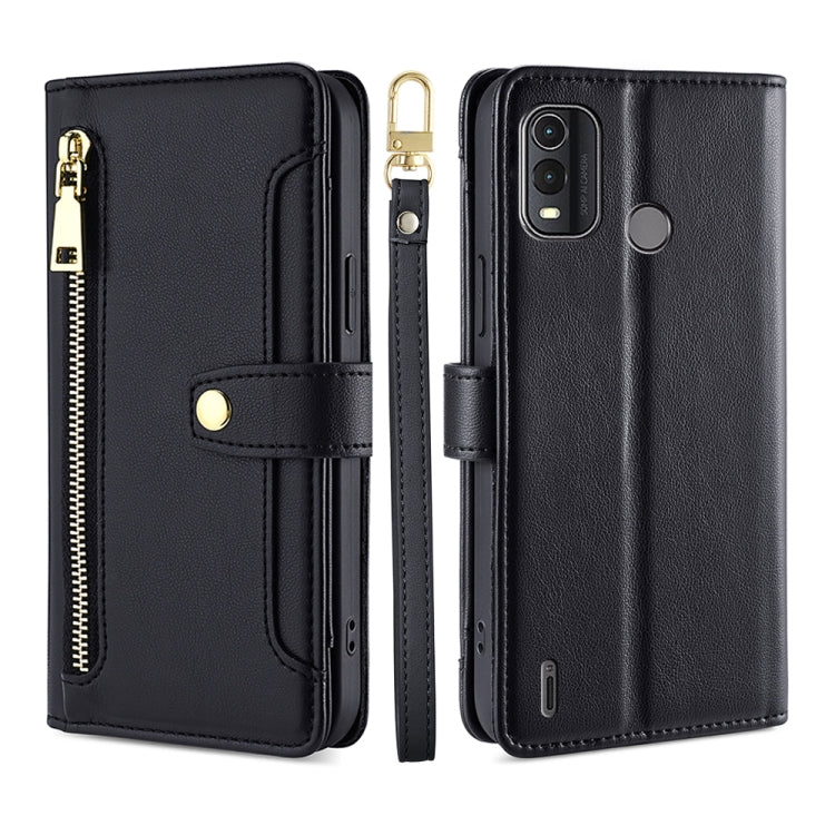 Lite Sheep Texture Cross-body Zipper Wallet Leather Phone Case, For Nokia G11 Plus, For Nokia G42 5G, For Nokia C02 TA-1522, For Nokia C300 4G US Edition, For Nokia C110 4G