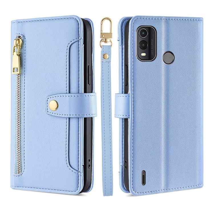 Lite Sheep Texture Cross-body Zipper Wallet Leather Phone Case