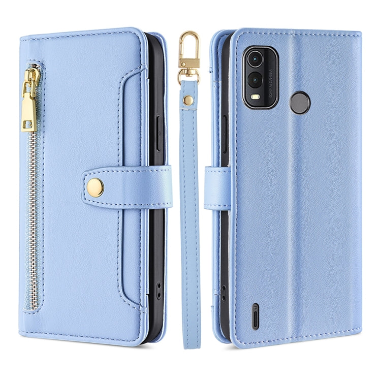 Lite Sheep Texture Cross-body Zipper Wallet Leather Phone Case, For Nokia G11 Plus, For Nokia G42 5G, For Nokia C02 TA-1522, For Nokia C300 4G US Edition, For Nokia C110 4G