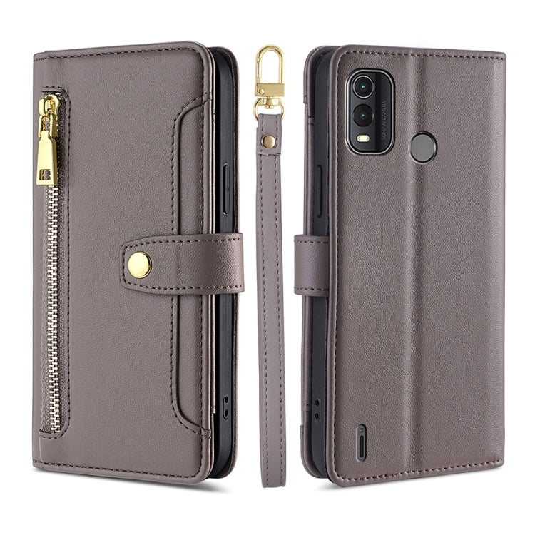Lite Sheep Texture Cross-body Zipper Wallet Leather Phone Case, For Nokia G11 Plus, For Nokia G42 5G, For Nokia C02 TA-1522, For Nokia C300 4G US Edition, For Nokia C110 4G