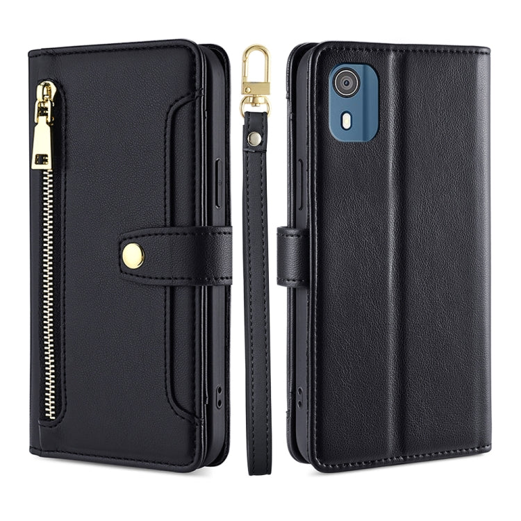 Lite Sheep Texture Cross-body Zipper Wallet Leather Phone Case, For Nokia G11 Plus, For Nokia G42 5G, For Nokia C02 TA-1522, For Nokia C300 4G US Edition, For Nokia C110 4G