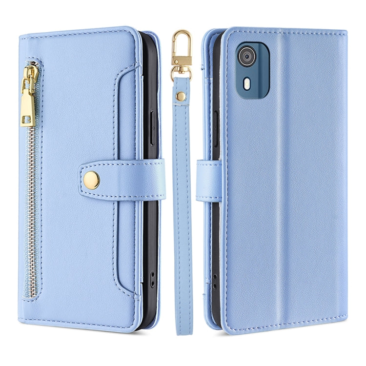 Lite Sheep Texture Cross-body Zipper Wallet Leather Phone Case, For Nokia G11 Plus, For Nokia G42 5G, For Nokia C02 TA-1522, For Nokia C300 4G US Edition, For Nokia C110 4G
