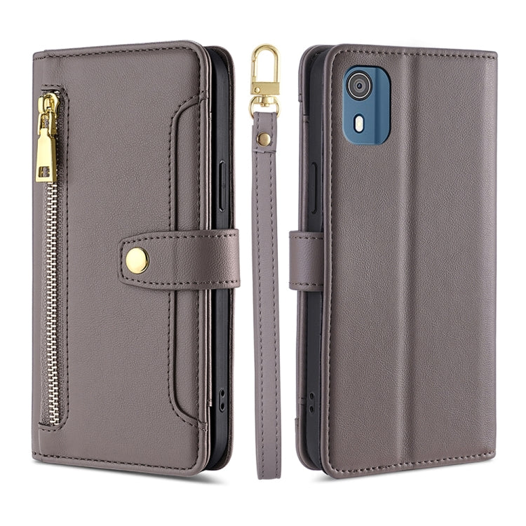 Lite Sheep Texture Cross-body Zipper Wallet Leather Phone Case, For Nokia G11 Plus, For Nokia G42 5G, For Nokia C02 TA-1522, For Nokia C300 4G US Edition, For Nokia C110 4G
