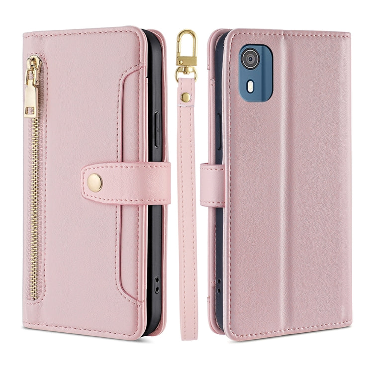 Lite Sheep Texture Cross-body Zipper Wallet Leather Phone Case, For Nokia G11 Plus, For Nokia G42 5G, For Nokia C02 TA-1522, For Nokia C300 4G US Edition, For Nokia C110 4G