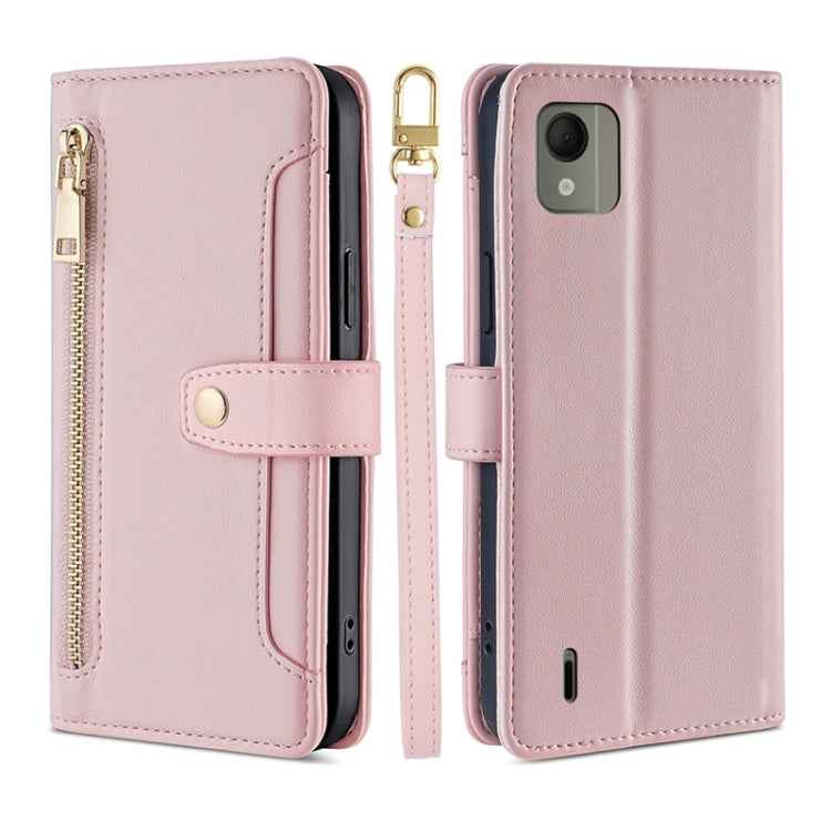 Lite Sheep Texture Cross-body Zipper Wallet Leather Phone Case