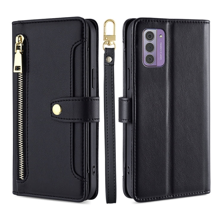Lite Sheep Texture Cross-body Zipper Wallet Leather Phone Case, For Nokia G11 Plus, For Nokia G42 5G, For Nokia C02 TA-1522, For Nokia C300 4G US Edition, For Nokia C110 4G