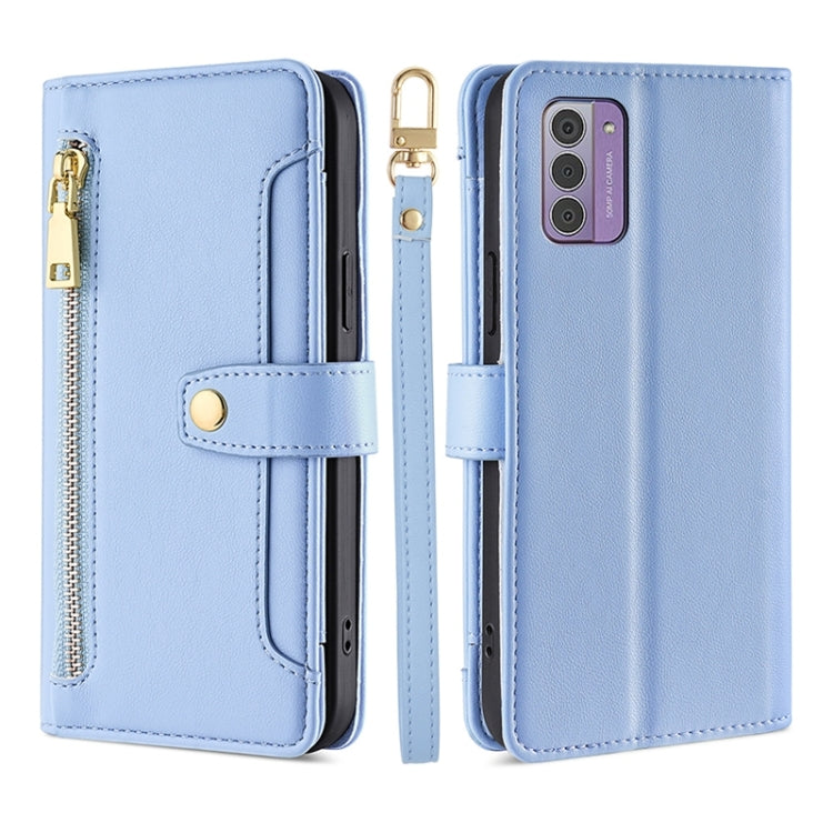 Lite Sheep Texture Cross-body Zipper Wallet Leather Phone Case, For Nokia G11 Plus, For Nokia G42 5G, For Nokia C02 TA-1522, For Nokia C300 4G US Edition, For Nokia C110 4G