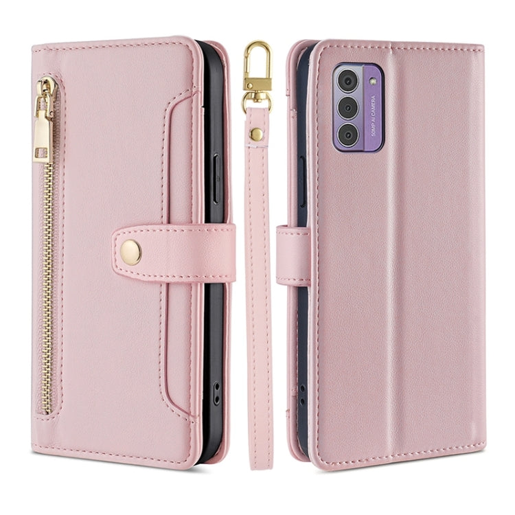 Lite Sheep Texture Cross-body Zipper Wallet Leather Phone Case, For Nokia G11 Plus, For Nokia G42 5G, For Nokia C02 TA-1522, For Nokia C300 4G US Edition, For Nokia C110 4G