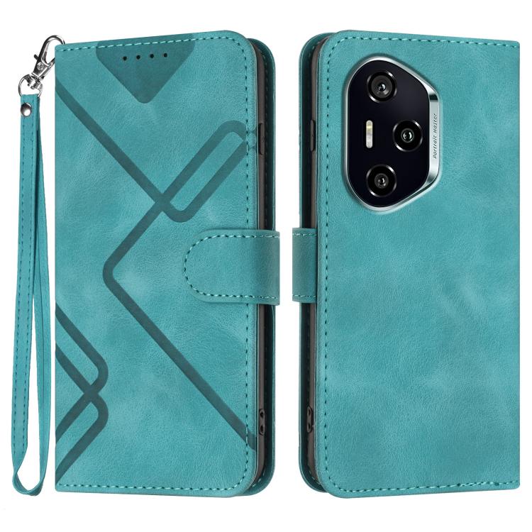 Line Pattern Skin Feel Leather Phone Case