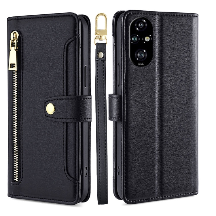 Sheep Texture Cross-body Zipper Wallet Leather Phone Case, For Honor 200 5G, For Honor 200 Pro 5G, For Honor 200 Lite 5G Global, For Honor Magic6 Pro 5G, For Honor Magic6 5G, For Honor X50i 5G / 9 Lite