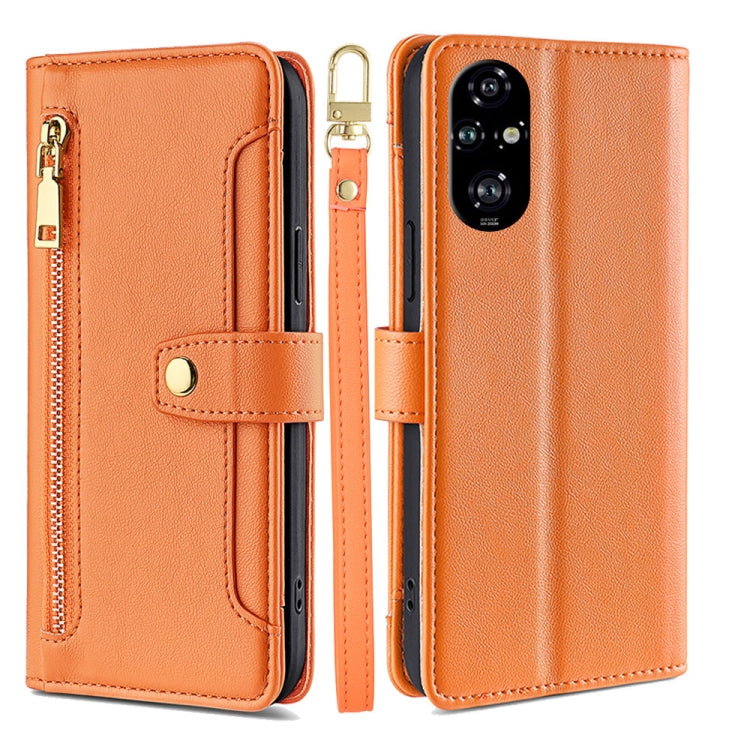 Sheep Texture Cross-body Zipper Wallet Leather Phone Case, For Honor 200 5G, For Honor 200 Pro 5G, For Honor 200 Lite 5G Global, For Honor Magic6 Pro 5G, For Honor Magic6 5G, For Honor X50i 5G / 9 Lite