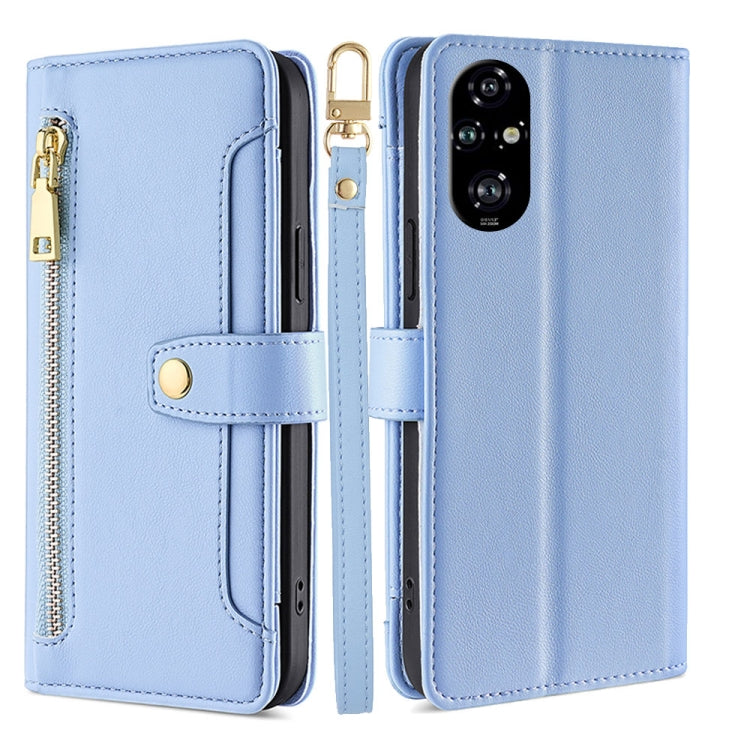 Sheep Texture Cross-body Zipper Wallet Leather Phone Case, For Honor 200 5G, For Honor 200 Pro 5G, For Honor 200 Lite 5G Global, For Honor Magic6 Pro 5G, For Honor Magic6 5G, For Honor X50i 5G / 9 Lite
