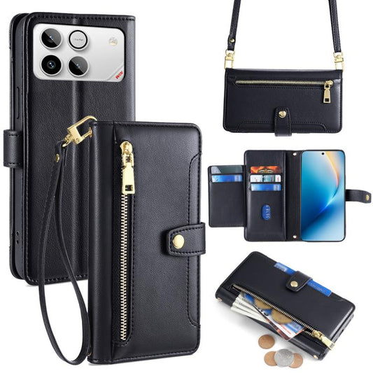 Sheep Texture Cross-body Zipper Wallet Leather Phone Case, For Honor Win 5G, For Honor X5c 4G, For Honor Magic8 Pro, For Honor Magic8, For Honor 400 Smart 5G, For Honor X70 5G, For Honor X6c 4G, For Honor X60 GT 5G