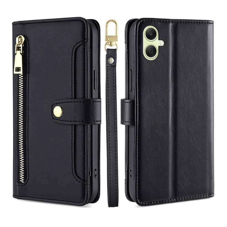 Sheep Texture Cross-body Zipper Wallet Leather Phone Case, For Samsung Galaxy M55 5G, For Samsung Galaxy M15, For Samsung Galaxy Xcover 7 5G, For Samsung Galaxy S24 Ultra 5G, For Samsung Galaxy S24+ 5G, For Samsung Galaxy S24 5G, For Samsung Galaxy A05...