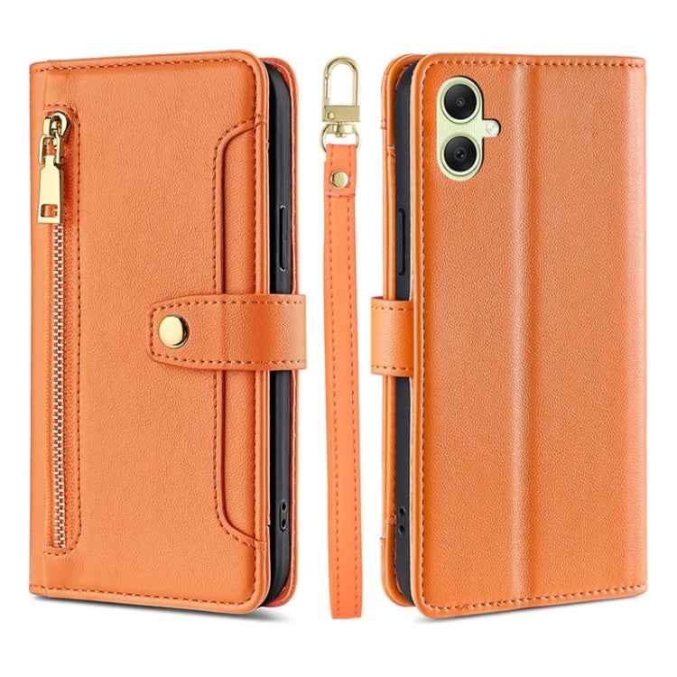 Sheep Texture Cross-body Zipper Wallet Leather Phone Case, For Samsung Galaxy M55 5G, For Samsung Galaxy M15, For Samsung Galaxy Xcover 7 5G, For Samsung Galaxy S24 Ultra 5G, For Samsung Galaxy S24+ 5G, For Samsung Galaxy S24 5G, For Samsung Galaxy A05...