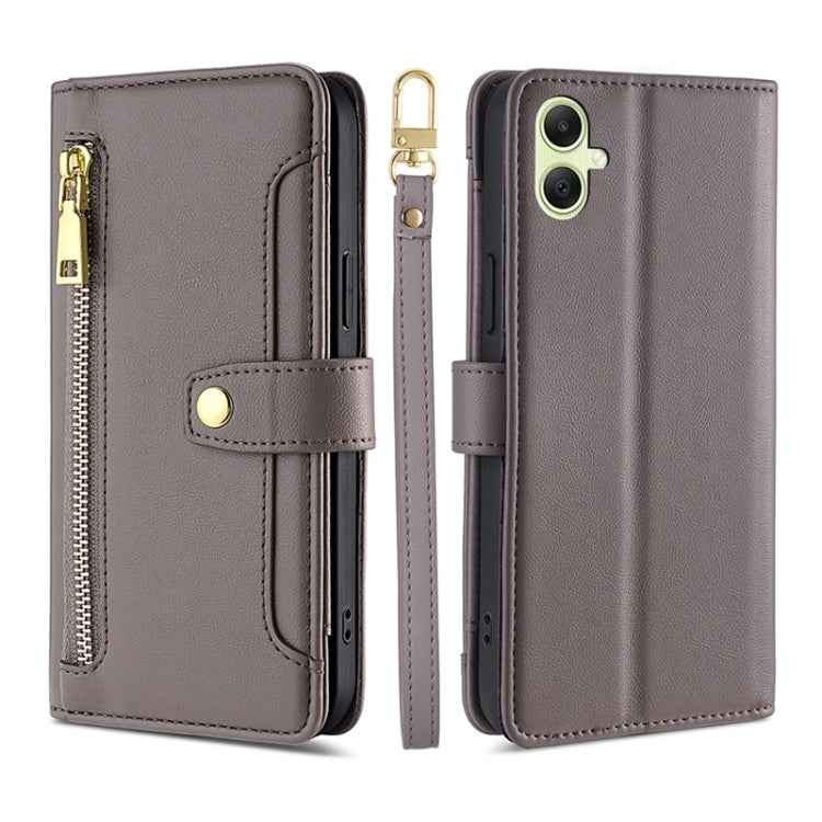 Sheep Texture Cross-body Zipper Wallet Leather Phone Case, For Samsung Galaxy M55 5G, For Samsung Galaxy M15, For Samsung Galaxy Xcover 7 5G, For Samsung Galaxy S24 Ultra 5G, For Samsung Galaxy S24+ 5G, For Samsung Galaxy S24 5G, For Samsung Galaxy A05...