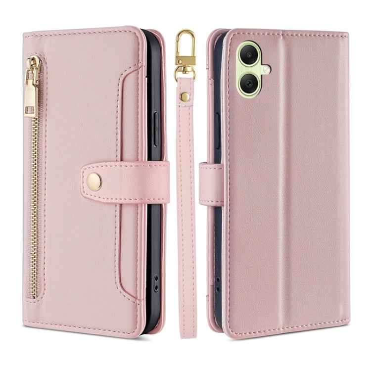 Sheep Texture Cross-body Zipper Wallet Leather Phone Case, For Samsung Galaxy M55 5G, For Samsung Galaxy M15, For Samsung Galaxy Xcover 7 5G, For Samsung Galaxy S24 Ultra 5G, For Samsung Galaxy S24+ 5G, For Samsung Galaxy S24 5G, For Samsung Galaxy A05...