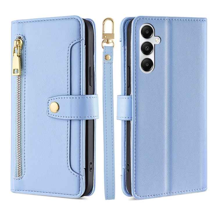 Sheep Texture Cross-body Zipper Wallet Leather Phone Case, For Samsung Galaxy M55 5G, For Samsung Galaxy M15, For Samsung Galaxy Xcover 7 5G, For Samsung Galaxy S24 Ultra 5G, For Samsung Galaxy S24+ 5G, For Samsung Galaxy S24 5G, For Samsung Galaxy A05...