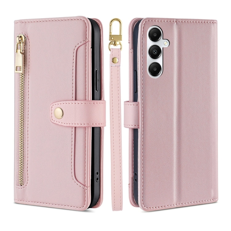 Sheep Texture Cross-body Zipper Wallet Leather Phone Case, For Samsung Galaxy M55 5G, For Samsung Galaxy M15, For Samsung Galaxy Xcover 7 5G, For Samsung Galaxy S24 Ultra 5G, For Samsung Galaxy S24+ 5G, For Samsung Galaxy S24 5G, For Samsung Galaxy A05...
