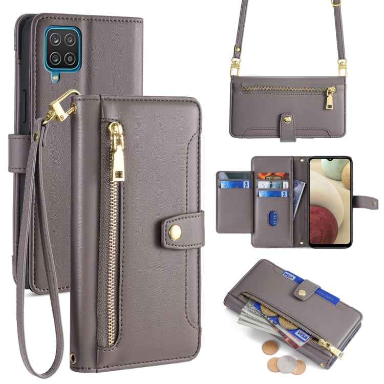 Sheep Texture Cross-body Zipper Wallet Leather Phone Case, For Samsung Galaxy A22 5G, For Samsung Galaxy S21 FE 5G, For Samsung Galaxy S21 5G, For Samsung Galaxy A32 4G, For Samsung Galaxy S21+ 5G, For Samsung Galaxy S21 Ultra 5G, For Samsung Galaxy A1...