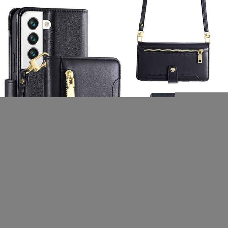 Sheep Texture Cross-body Zipper Wallet Leather Phone Case, For Samsung Galaxy A13 4G, For Samsung Galaxy M52 5G, For Samsung Galaxy S22+ 5G, For Samsung Galaxy S22 5G, For Samsung Galaxy A13 5G, For Samsung Galaxy A52 5G / 4G / A52s 5G                 ...