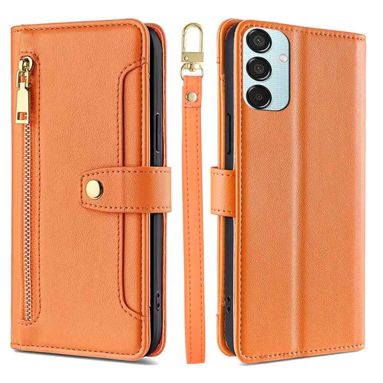 Sheep Texture Cross-body Zipper Wallet Leather Phone Case, For Samsung Galaxy M55 5G, For Samsung Galaxy M15, For Samsung Galaxy Xcover 7 5G, For Samsung Galaxy S24 Ultra 5G, For Samsung Galaxy S24+ 5G, For Samsung Galaxy S24 5G, For Samsung Galaxy A05...
