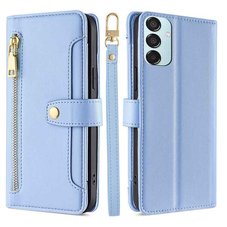 Sheep Texture Cross-body Zipper Wallet Leather Phone Case, For Samsung Galaxy M55 5G, For Samsung Galaxy M15, For Samsung Galaxy Xcover 7 5G, For Samsung Galaxy S24 Ultra 5G, For Samsung Galaxy S24+ 5G, For Samsung Galaxy S24 5G, For Samsung Galaxy A05...