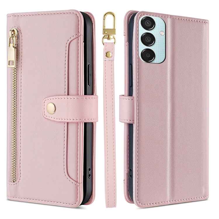 Sheep Texture Cross-body Zipper Wallet Leather Phone Case, For Samsung Galaxy M55 5G, For Samsung Galaxy M15, For Samsung Galaxy Xcover 7 5G, For Samsung Galaxy S24 Ultra 5G, For Samsung Galaxy S24+ 5G, For Samsung Galaxy S24 5G, For Samsung Galaxy A05...