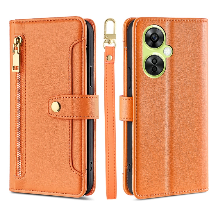 Sheep Texture Cross-body Zipper Wallet Leather Phone Case, For OnePlus Ace 3V 5G, For OnePlus Nord CE4, For OnePlus Ace 2 Pro, For OnePlus Nord CE3 5G, For OnePlus Nord CE 3 Lite 5G
