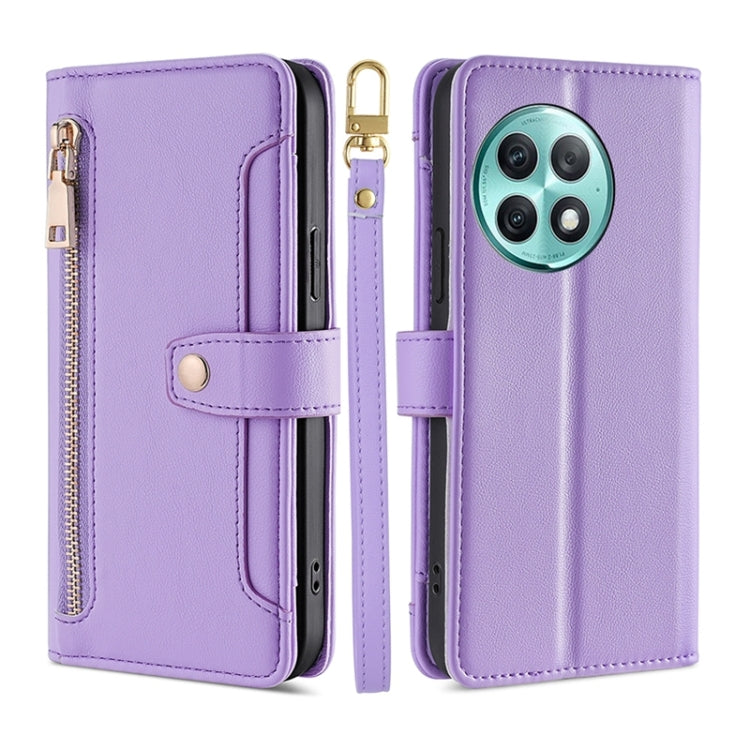 Sheep Texture Cross-body Zipper Wallet Leather Phone Case, For OnePlus Nord CE 4 Lite 5G, For OnePlus Ace 3V 5G, For OnePlus Nord CE4, For OnePlus Ace 2 Pro, For OnePlus Nord CE3 5G, For OnePlus Nord CE 3 Lite 5G