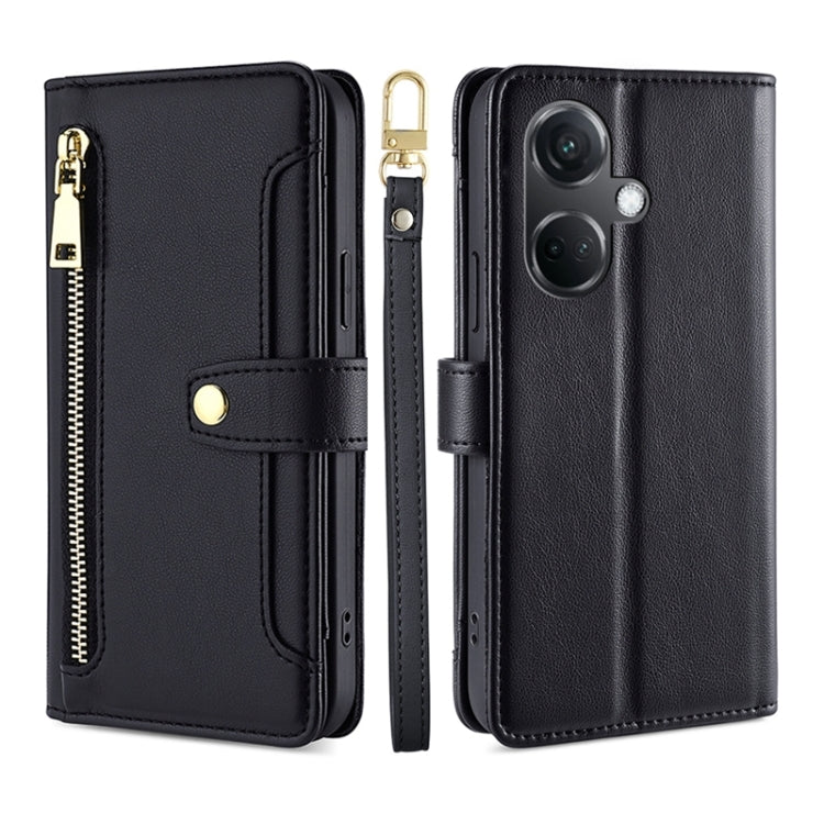 Sheep Texture Cross-body Zipper Wallet Leather Phone Case, For OnePlus Nord CE 4 Lite 5G, For OnePlus Ace 3V 5G, For OnePlus Nord CE4, For OnePlus Ace 2 Pro, For OnePlus Nord CE3 5G, For OnePlus Nord CE 3 Lite 5G