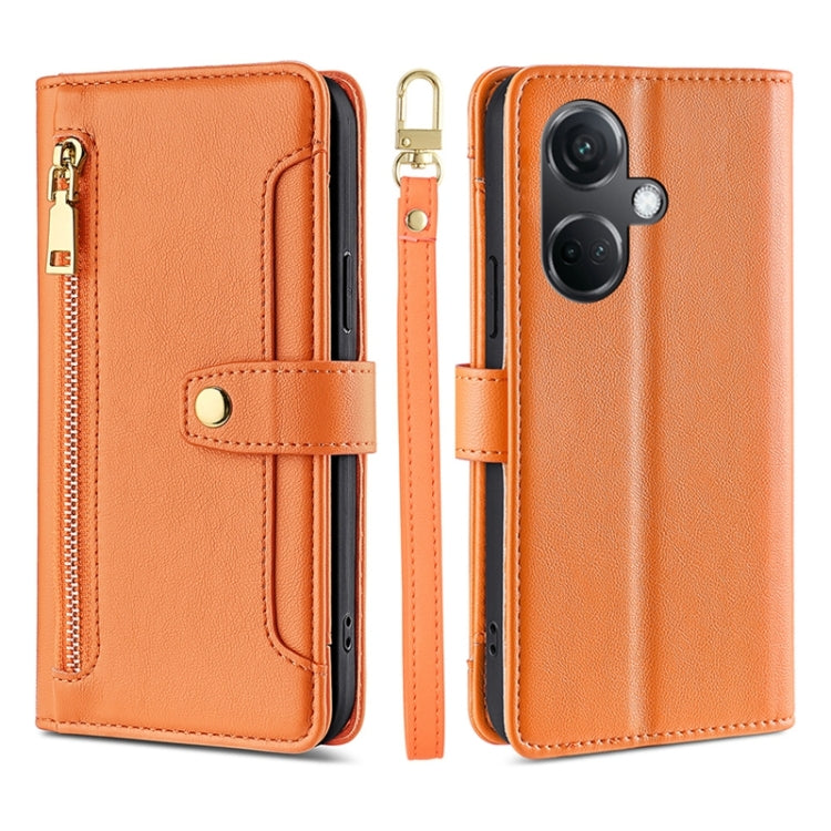 Sheep Texture Cross-body Zipper Wallet Leather Phone Case, For OnePlus Ace 3V 5G, For OnePlus Nord CE4, For OnePlus Ace 2 Pro, For OnePlus Nord CE3 5G, For OnePlus Nord CE 3 Lite 5G