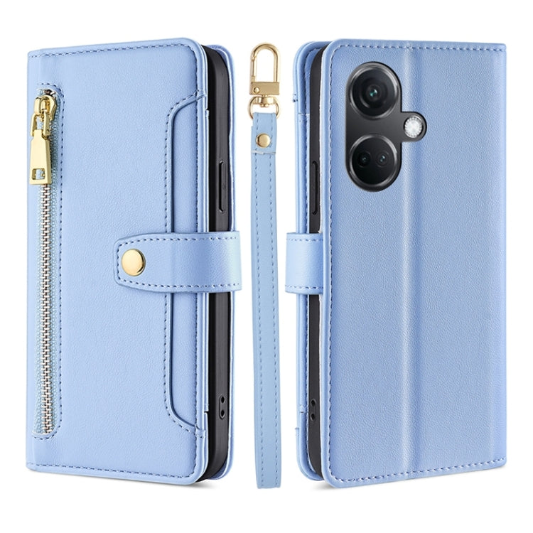 Sheep Texture Cross-body Zipper Wallet Leather Phone Case, For OnePlus Ace 3V 5G, For OnePlus Nord CE4, For OnePlus Ace 2 Pro, For OnePlus Nord CE3 5G, For OnePlus Nord CE 3 Lite 5G