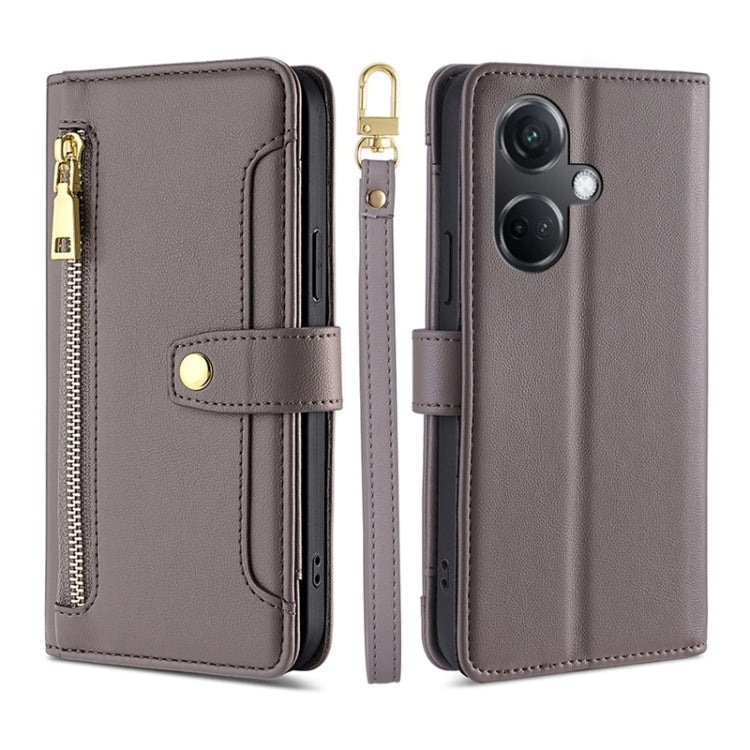 Sheep Texture Cross-body Zipper Wallet Leather Phone Case, For OnePlus Ace 3V 5G, For OnePlus Nord CE4, For OnePlus Ace 2 Pro, For OnePlus Nord CE3 5G, For OnePlus Nord CE 3 Lite 5G