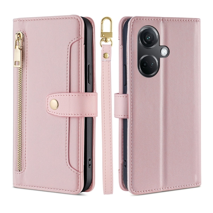 Sheep Texture Cross-body Zipper Wallet Leather Phone Case, For OnePlus Ace 3V 5G, For OnePlus Nord CE4, For OnePlus Ace 2 Pro, For OnePlus Nord CE3 5G, For OnePlus Nord CE 3 Lite 5G