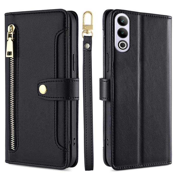 Sheep Texture Cross-body Zipper Wallet Leather Phone Case, For OnePlus Nord CE 4 Lite 5G, For OnePlus Ace 3V 5G, For OnePlus Nord CE4, For OnePlus Ace 2 Pro, For OnePlus Nord CE3 5G, For OnePlus Nord CE 3 Lite 5G