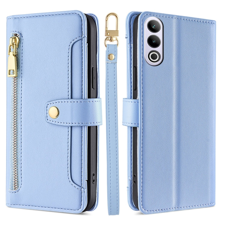 Sheep Texture Cross-body Zipper Wallet Leather Phone Case, For OnePlus Nord CE 4 Lite 5G, For OnePlus Ace 3V 5G, For OnePlus Nord CE4, For OnePlus Ace 2 Pro, For OnePlus Nord CE3 5G, For OnePlus Nord CE 3 Lite 5G