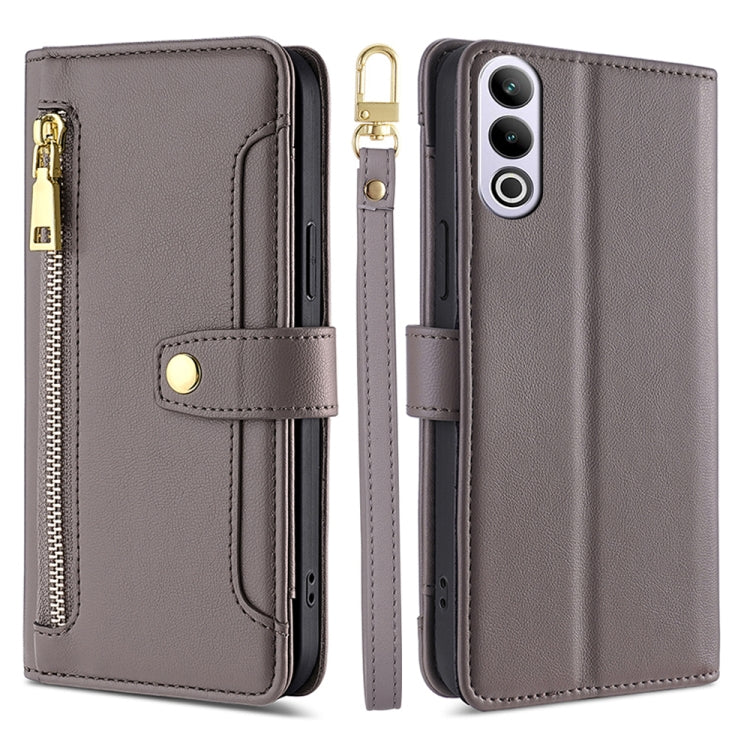 Sheep Texture Cross-body Zipper Wallet Leather Phone Case, For OnePlus Nord CE 4 Lite 5G, For OnePlus Ace 3V 5G, For OnePlus Nord CE4, For OnePlus Ace 2 Pro, For OnePlus Nord CE3 5G, For OnePlus Nord CE 3 Lite 5G