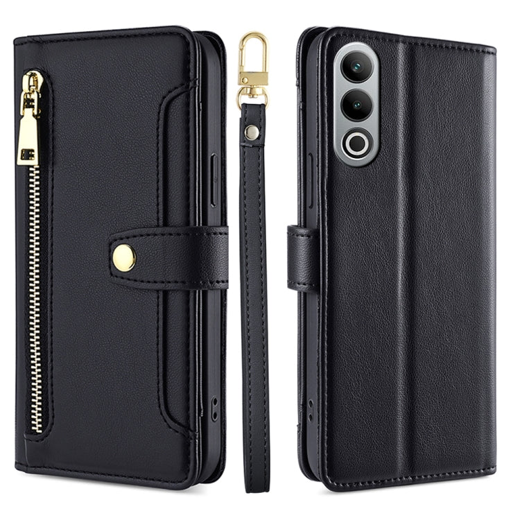 Sheep Texture Cross-body Zipper Wallet Leather Phone Case, For OnePlus Nord CE 4 Lite 5G, For OnePlus Ace 3V 5G, For OnePlus Nord CE4, For OnePlus Ace 2 Pro, For OnePlus Nord CE3 5G, For OnePlus Nord CE 3 Lite 5G