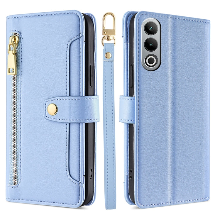 Sheep Texture Cross-body Zipper Wallet Leather Phone Case, For OnePlus Nord CE 4 Lite 5G, For OnePlus Ace 3V 5G, For OnePlus Nord CE4, For OnePlus Ace 2 Pro, For OnePlus Nord CE3 5G, For OnePlus Nord CE 3 Lite 5G