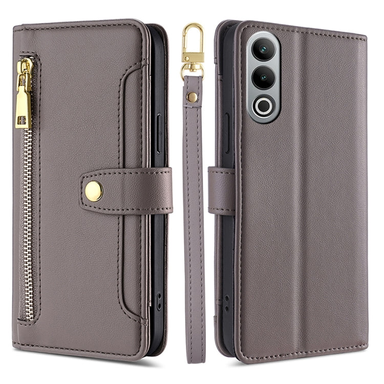 Sheep Texture Cross-body Zipper Wallet Leather Phone Case, For OnePlus Ace 3V 5G, For OnePlus Nord CE4, For OnePlus Ace 2 Pro, For OnePlus Nord CE3 5G, For OnePlus Nord CE 3 Lite 5G