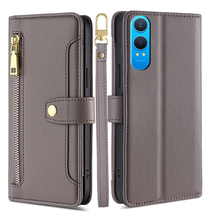 Sheep Texture Cross-body Zipper Wallet Leather Phone Case, For OnePlus Nord CE 4 Lite 5G, For OnePlus Ace 3V 5G, For OnePlus Nord CE4, For OnePlus Ace 2 Pro, For OnePlus Nord CE3 5G, For OnePlus Nord CE 3 Lite 5G