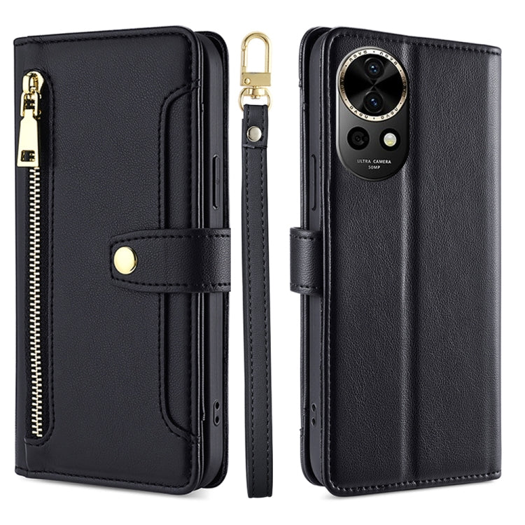 Sheep Texture Cross-body Zipper Wallet Leather Phone Case, For Huawei nova 12 5G, For Huawei nova 11 Pro 4G / 11 Ultra 4G, For Huawei nova 11 4G