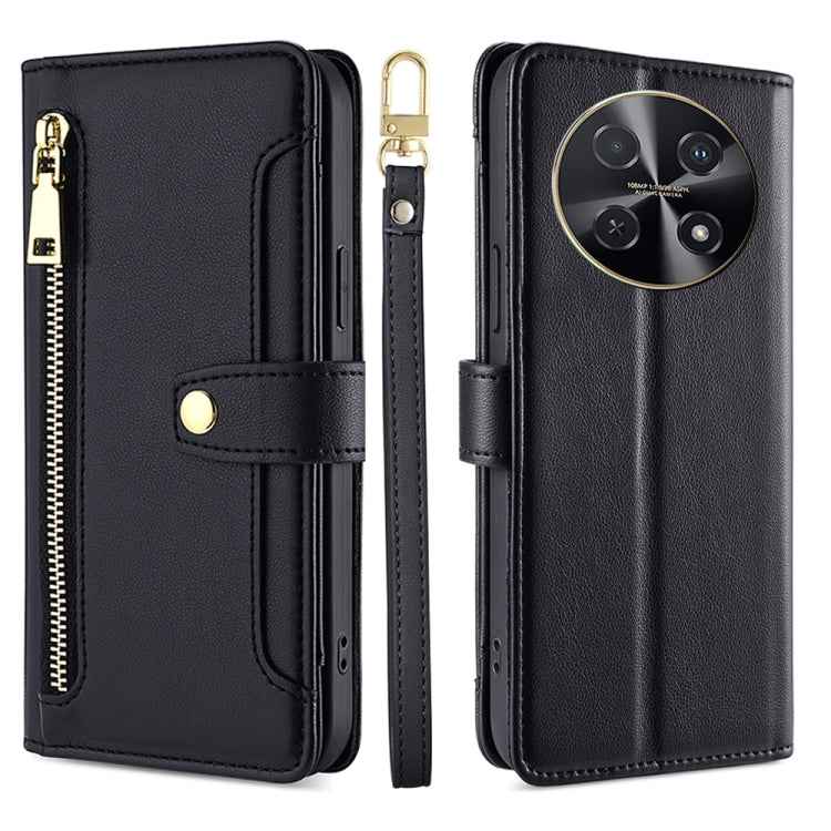 Sheep Texture Cross-body Zipper Wallet Leather Phone Case, For Huawei nova 14 Pro 5G, For Huawei nova 14 5G, For Huawei Pura 70 Pro / 70 Pro+ 5G, For Huawei Pura 70 Ultra 5G, For Huawei nova 12i 4G, For Huawei Pura 70 5G, For Huawei nova 12 5G         ...