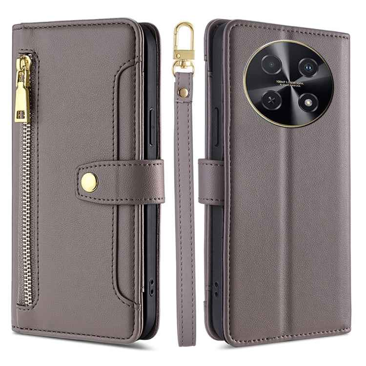 Sheep Texture Cross-body Zipper Wallet Leather Phone Case, For Huawei nova 14 Pro 5G, For Huawei nova 14 5G, For Huawei Pura 70 Pro / 70 Pro+ 5G, For Huawei Pura 70 Ultra 5G, For Huawei nova 12i 4G, For Huawei Pura 70 5G, For Huawei nova 12 5G         ...